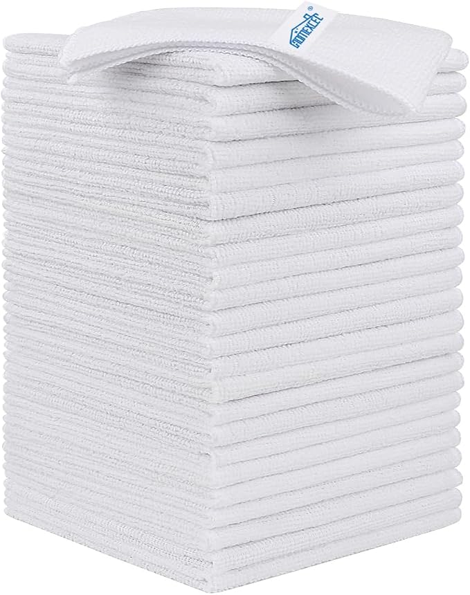 HOMEXCEL 24PK Microfiber Cleaning Cloth, Cleaning Rag by HOMEXCEL