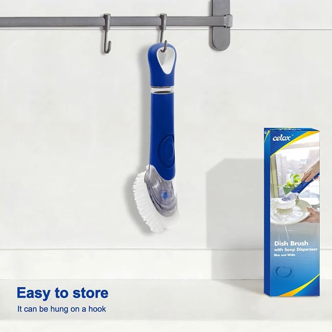 CELOX Dish Brush with Soap Dispenser, Soap Dispensing Brush with Handle - Image 7