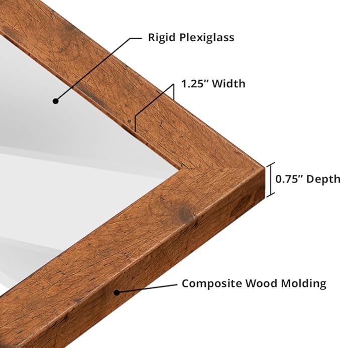 wallsthatspeak 18x36 Light Walnut Rustic Pine Picture Frame for Puzzles Posters Photos or Artwork