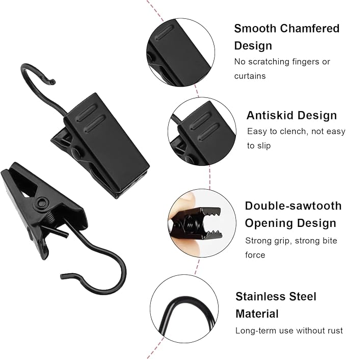 Coideal Small Curtain Clips for Hanging - Image 7