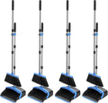 Broom and Dustpan Set, 52-in Long Adjustable Handle Broom Dustpan Combo by nacena