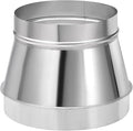 PATIKIL 10 Inch to 8 Inch Round Duct Reducer Increaser Connector, Galvanized Steel Air Duct Adapter Pipe Fitting for Bathroom Kitchen Inline Ventilation Systems, Silver Tone