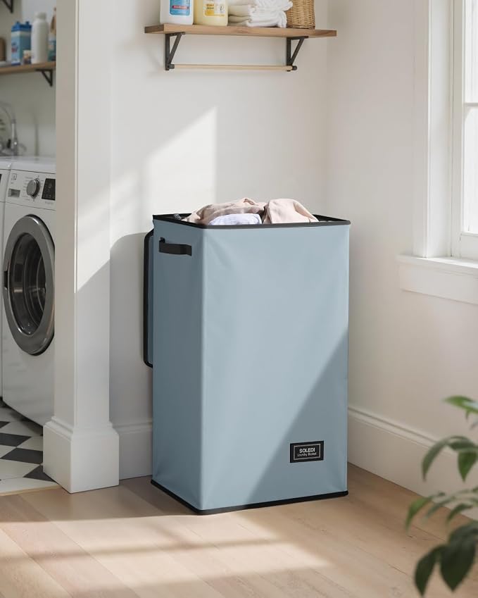 SOLEDI 90L Laundry Hamper with Lid, Large Collapsible Laundry Basket | Sturdy - Image 2
