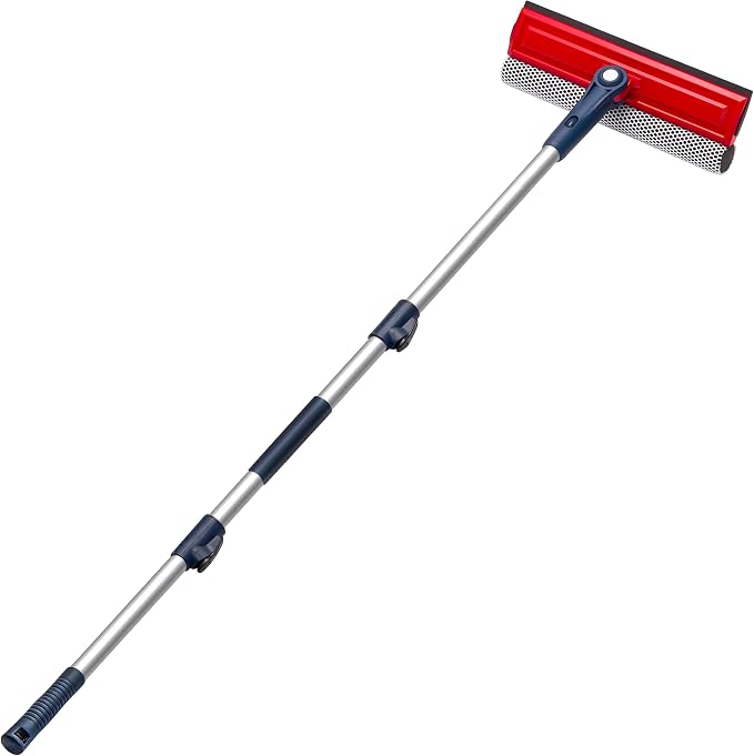 Professional Window Squeegee | 2-in-1 Window Cleaner Sponge and 10" Soft Rubber by DSVStandard
