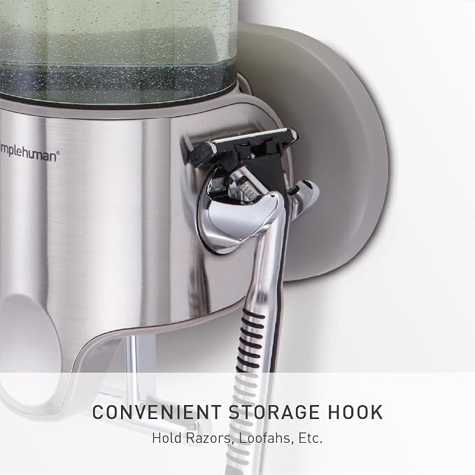 simplehuman Triple Wall Mount Pumps, Hotel-Grade Refillable 3-Chamber Shampoo - Image 5