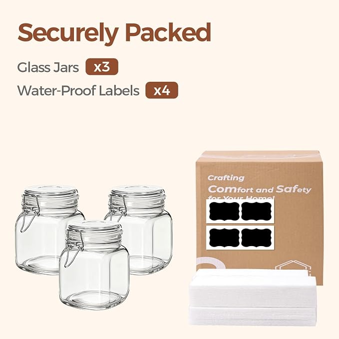 ComSaf Square Glass Pantry Jars - Image 9