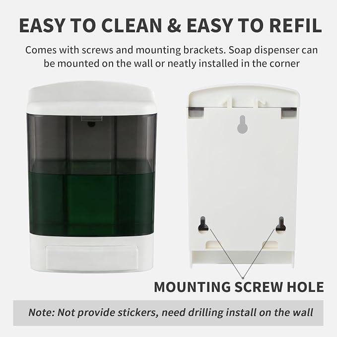 Manual Soap Dispenser 33oz Wall Mount Commercial Hand Soap Dispenser - Image 6