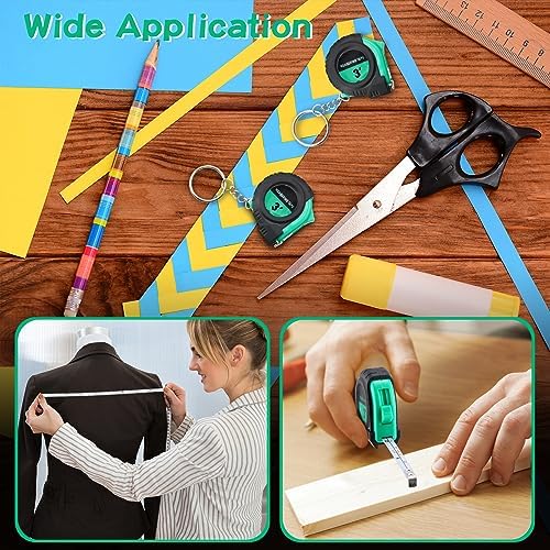 Kanayu Mini Tape Measure Keychains 3 ft Small Retractable Measuring Tape Bulk - Image 6