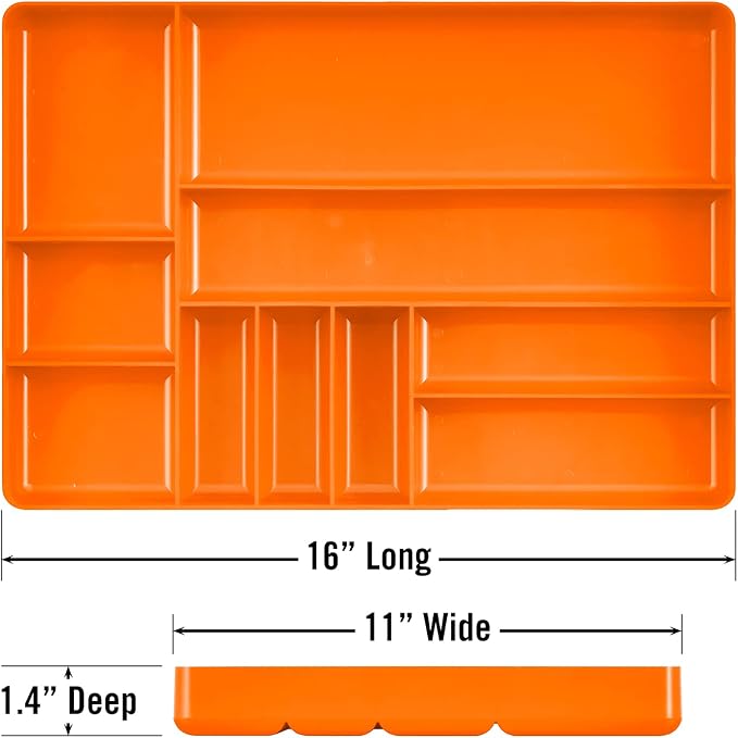 Ernst Manufacturing Tool Garage Organizer Tray, 10-Compartments - Image 7