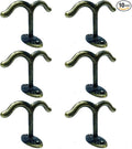 10 Pcs Zinc Alloy Ceiling Double Hook Cabinet Wardrobe Coat Towel Hat Hook by FanSiVoKe