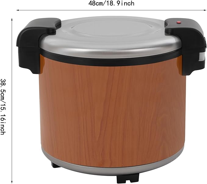 120 Cup Commercial Rice Warmer (Not Cooker), 24.3 QT Big Rice Warmer, Food Soup Sushi Warmers, Constant Temp. 149°F, 105W, Non-Stick Inner Pot