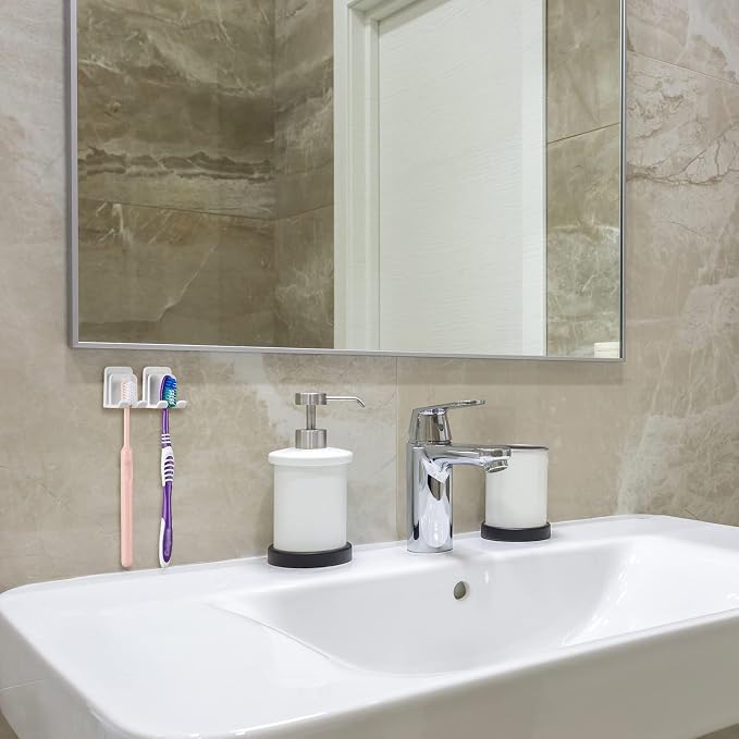 4 PCS Toothbrush Holder Wall Mounted - Image 3