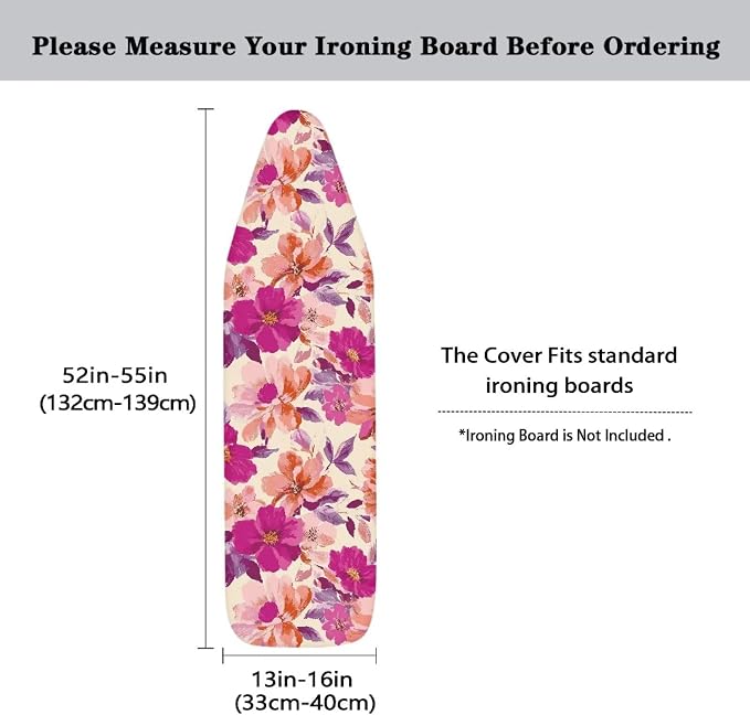 Floral Painting Ironing Board Cover Elastic Edge Heavy Duty Iron Pad Covers - Image 5