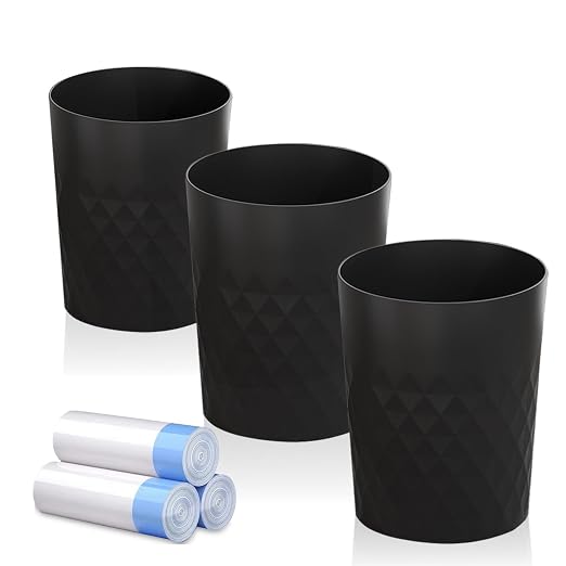 3 Pack Small Bathroom Trash Can by JiatuA