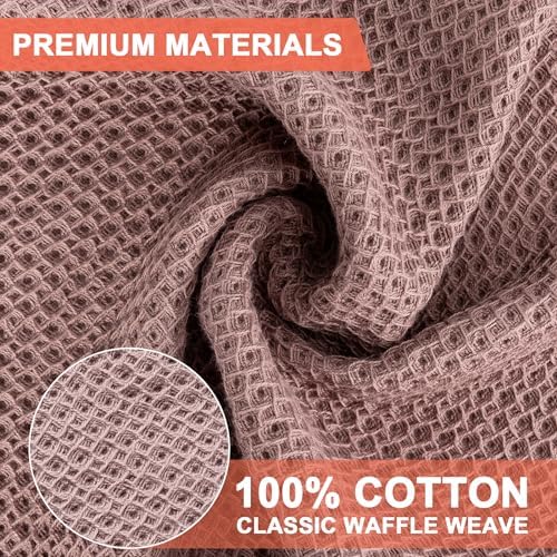 BOOMIBOO 6-Pack Dish Towels, 100% Cotton Waffle Weave, 13x28 in - Image 2