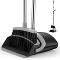 Broom and Dustpan Set for Home, 51-in Long Adjustable Handle Angle Broom and by EZKEY