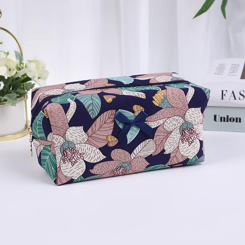 Large Pencil Case, Quilted Cotton Pencil Pouch, Cute Floral Pen Bag - Image 4