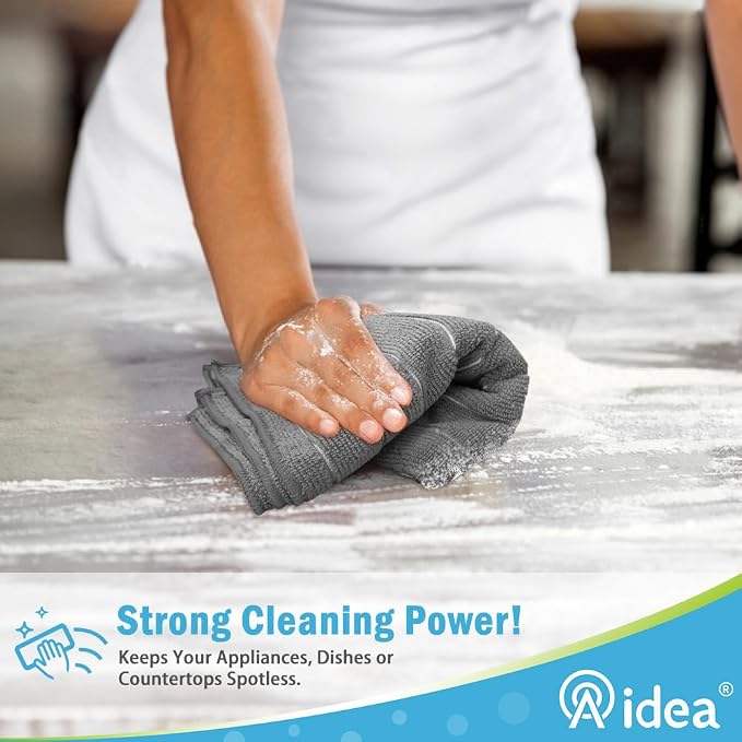 AIDEA Microfiber Kitchen Towels-8Pack, Microfiber Dish Towels, Soft Absorbent - Image 3