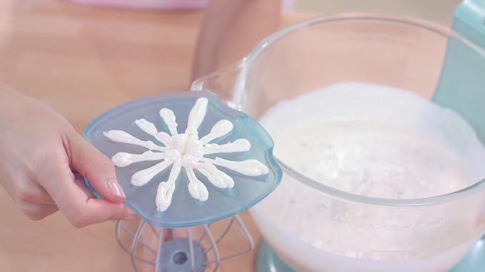 Whisk Wiper® PRO compatible with KitchenAid Bowl-Lift Stand Mixers - Mix Without The Mess - The Ultimate Stand Mixer Accessory - Only Compatible With 6-Wire Whisks (Glass Blue)