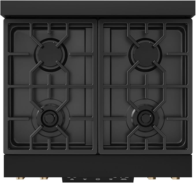 Gordon Ramsay by THOR Kitchen 30 Inch Professional Liquid Propane Range with Tilt Panel Touch Control in Black/Bronze
