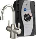 InSinkErator HOT250 Instant Hot and Cold Water Dispenser System, 2-Handle Drinking Water Faucet in Satin Nickel with 2/3-Gallon, Filter-Compatible, Stainless Steel Tank, HC250SN-SS