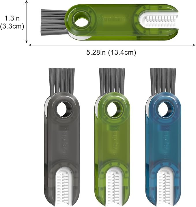 3 in 1 Cup Lid Gap Cleaning Brush Set, Mutipurpose Tiny Cup Holder Cleaner - Image 2