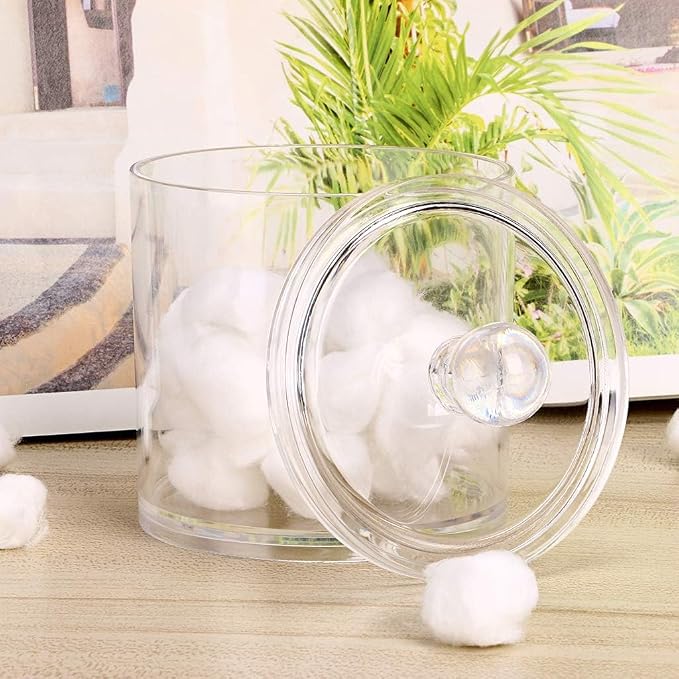 Acrylic Makeup Organizer Cosmetic Storage Display Case Makeup Brush Cotton Ball - Image 6