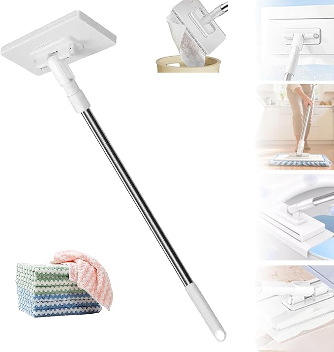 2026 Upgraded Disposable Dust Mop, Snap Grip Mini Mop, Foldable 130cm by hckaz-jupian