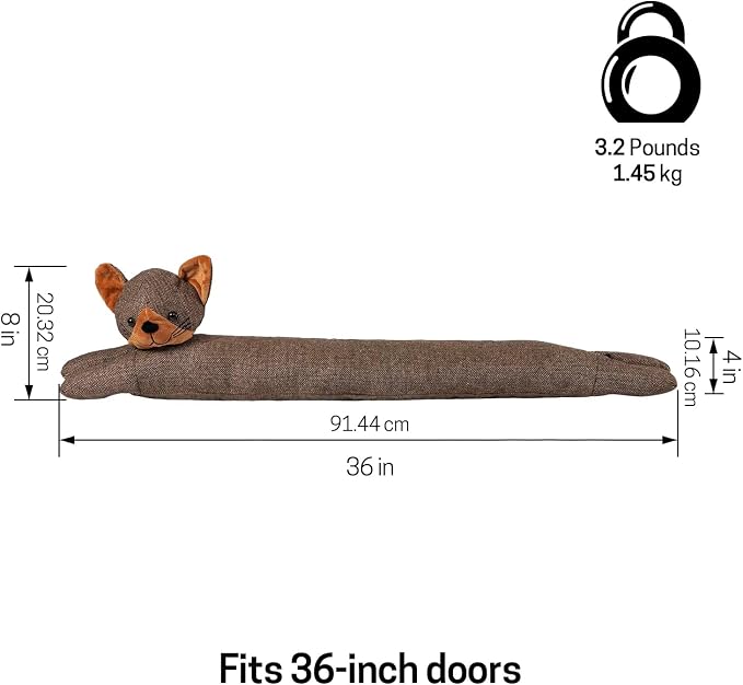 SWISSELITE 36 Inch Under Door Stopper, Decorative Door Noise Blocker, Weighted - Image 2