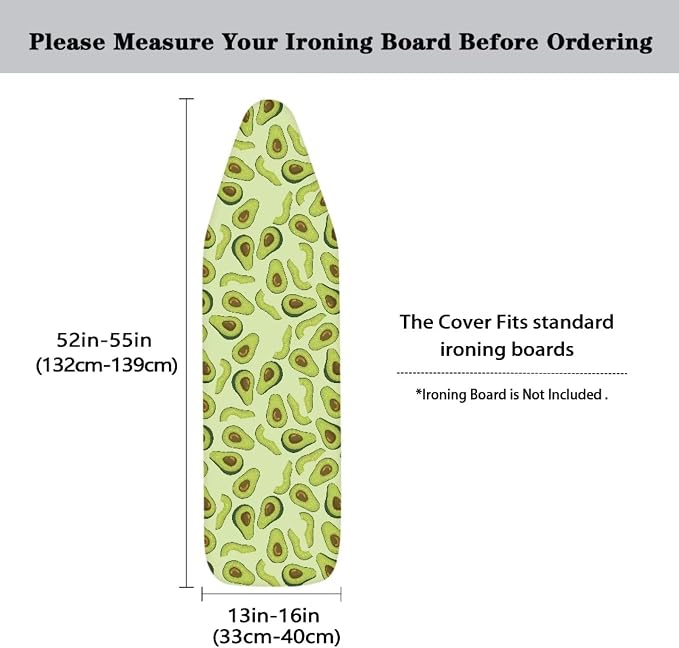 Novelty Ironing Board Cover, Cute Avocado Print 15x54 Ironing Board Cover - Image 5