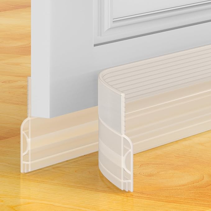 Door Draft Stopper, Door Sweep for Bottom of Door, Weather Stripping Door Seal by OXRQ