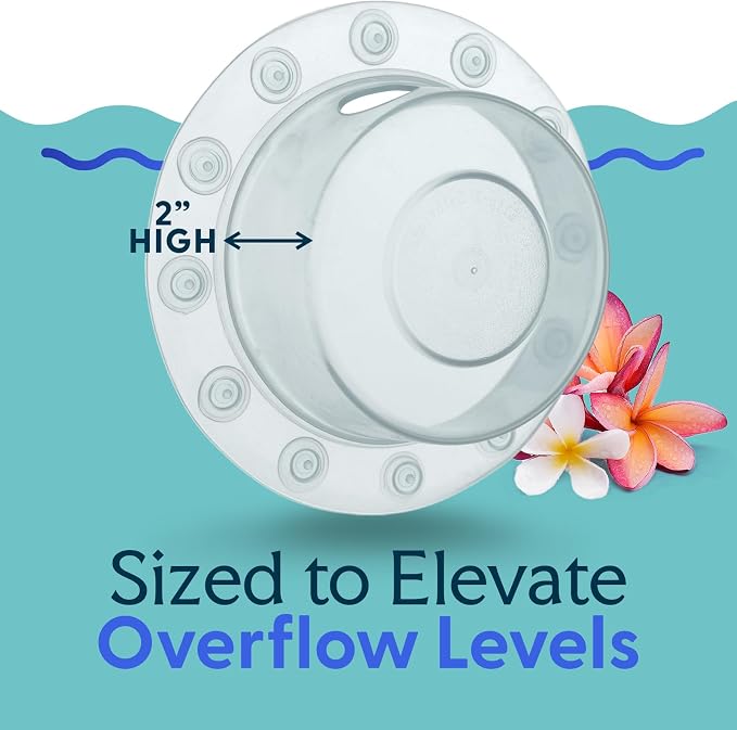 SlipX Solutions Bottomless Bath Overflow Drain Cover Accessory, Warmer Soak - Image 7