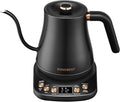 Electric Gooseneck Kettle, 1200W, 6 Temperature Settings, Stainless Steel Inner Lid & Bottom, 1L Quick Heating Pour Over Kettle for Coffee & Tea, Matte Black