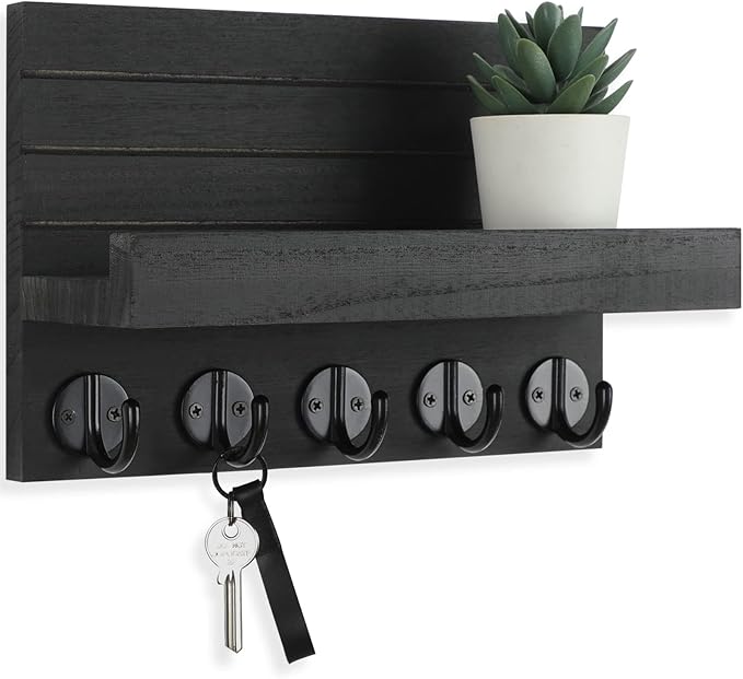 Lwenki Key Holder for Wall, Decorative Key and Mail Holder by Lwenki