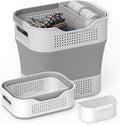 TECHMILLY Collapsible Plastic Laundry Basket Hamper by TECHMILLY
