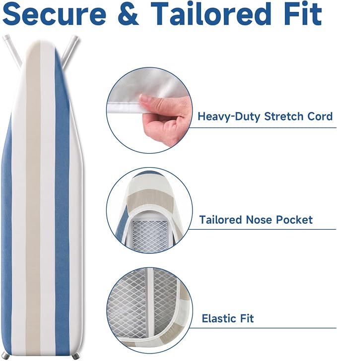 Whitmor Ironing Board Cover and Thick Fiber Pad, Fits 15 x 54 in - Image 4