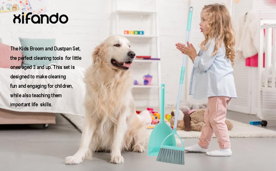 Mini Broom with Dustpan-Small Housekeeping Cleaning Sweep - Image 2