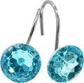 Aqua Diamond Crystal Bling Shower Curtain Hooks Rings by MitoVilla