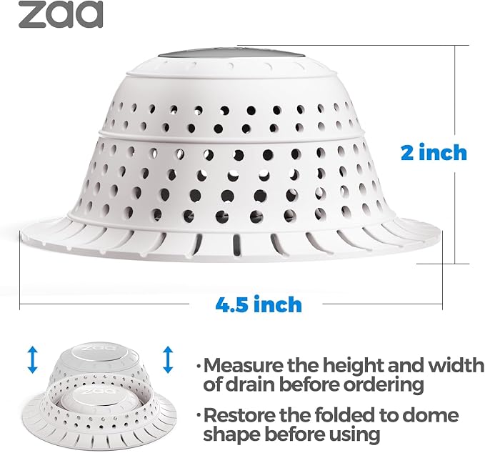 Bathtub Drain Strainer Silicone Bathroom Stopper Fixture Accessories | 2-Pack - Image 2