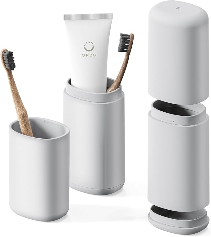BALUCA Travel Toothbrush Case, Portable Tooth Brush Holder and Toothpaste Cover by Baluca