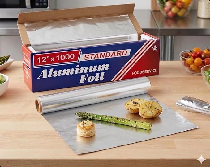 Aluminum Foil, 12x1000 Inches, for Cooking, Commercial use, and Food Storage by Unknown