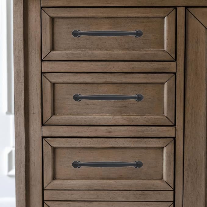 khtumeware 2 Pack 10 Inch(256mm) Black Cabinet Pulls Black Kitchen Matte Black Cabinet Handles Kitchen Cabinet Hardware for Cupboard Drawer Handles Dresser Pulls