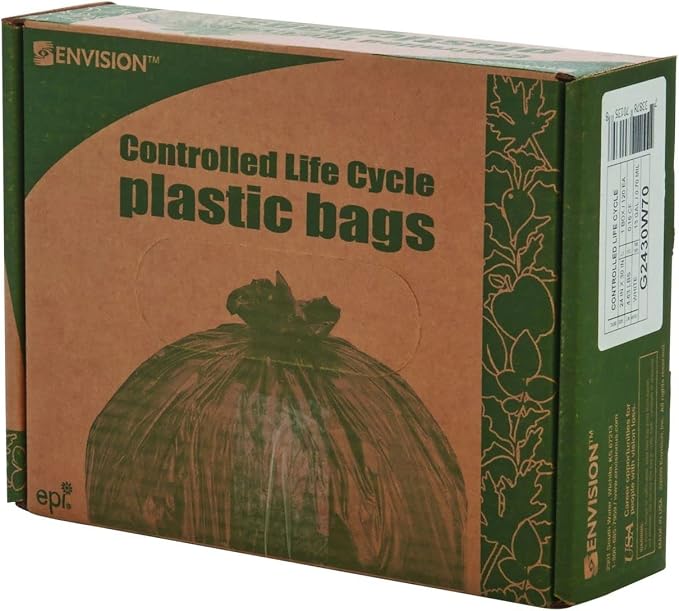 Stout by Envision 13 Gallon 24" x 30" Controlled Life-Cycle Plastic Trash Bags - Image 13