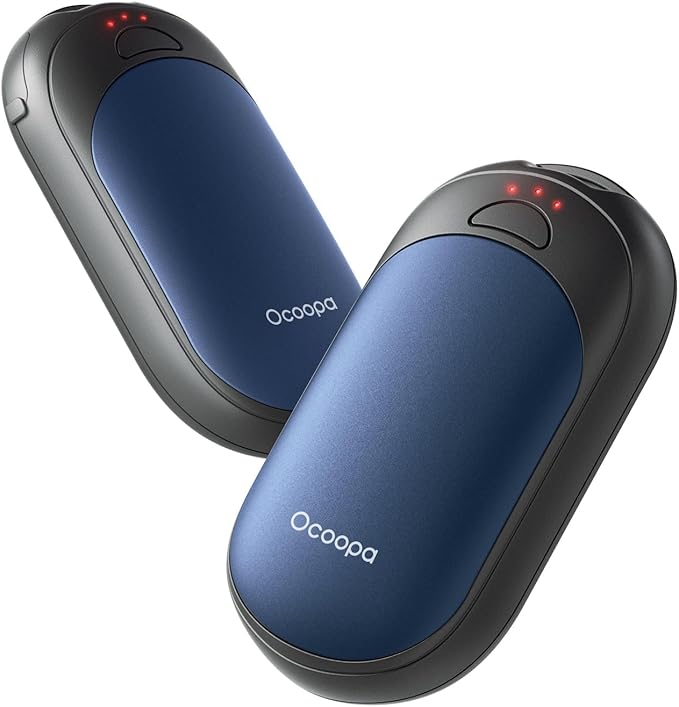 OCOOPA Magnetic Hand Warmers Rechargeable 2 Pack, UL Safety Heat 100-126°F, 3-Settings, Pocket-Sized, Max. 8 Hrs Long Lasting,Great for Raynauds, Golf, Hunting, Camping, Gifts for Men Women, UT3 Lite