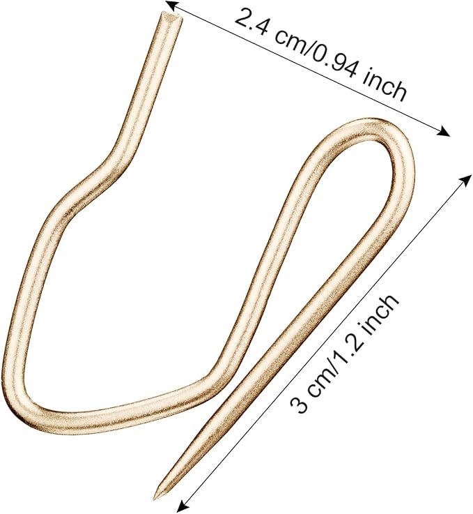 Outus 58 Pack Metal Curtain Hooks Pin On Drapery Hooks 1.2 x 1 Inch - Image 3