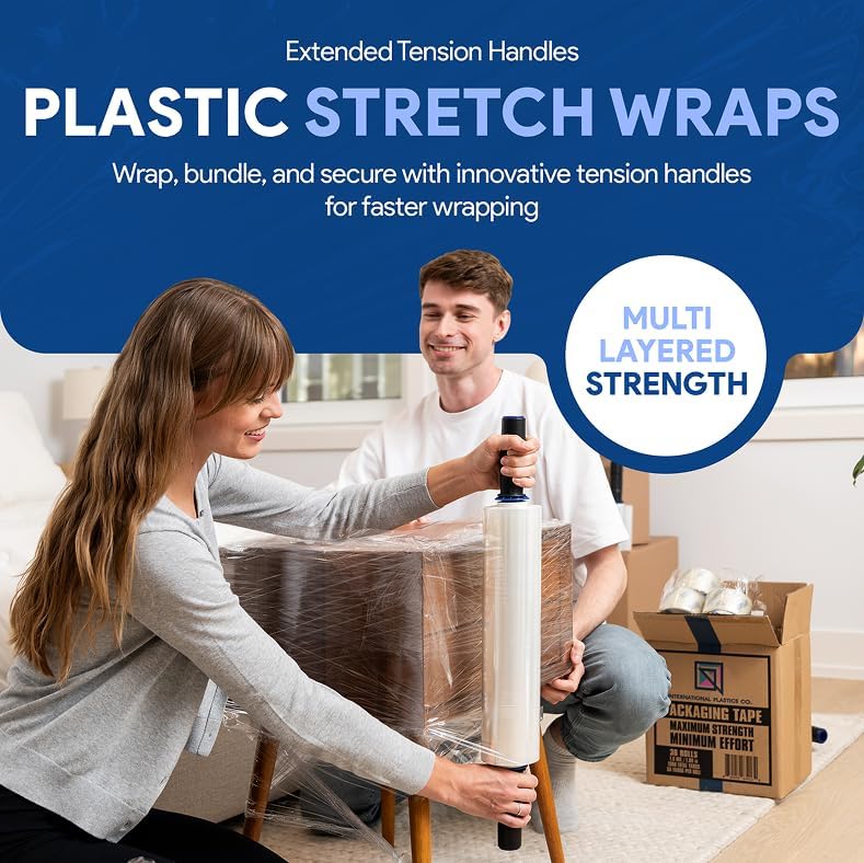 International Plastics Co. 15" Plastic Stretch Wrap - Image 2