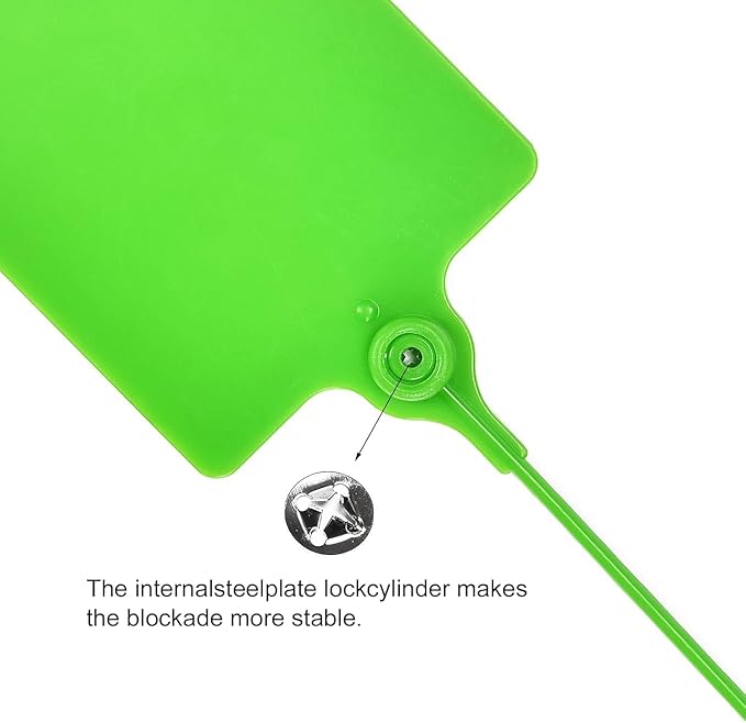 200 Pcs Durable Plastic Shipping Tags with Marker Pen Security Seals Sticker Labels,Waterproof Blank Luggage Tag for Packages, Logistics, Inventory, Travel(Green,200pcs)