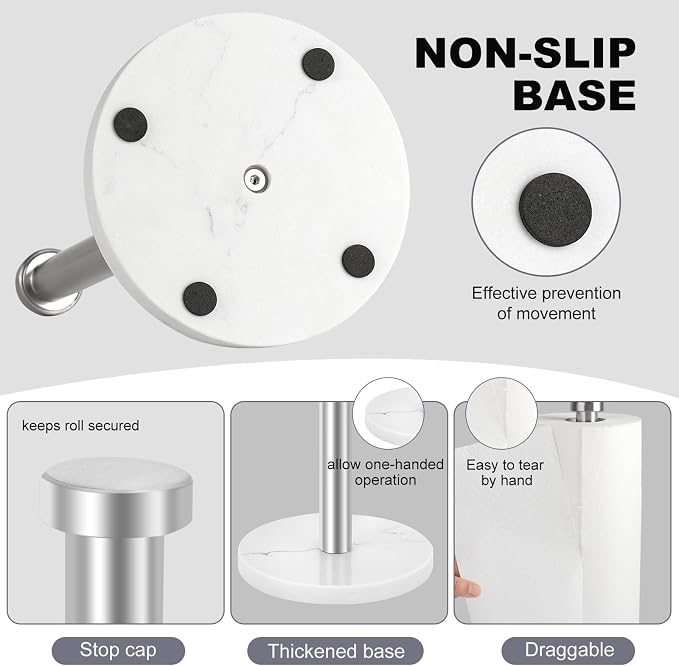 Standing Paper Towel Holder, Kitchen Paper Towel Roll Holder- - Image 3