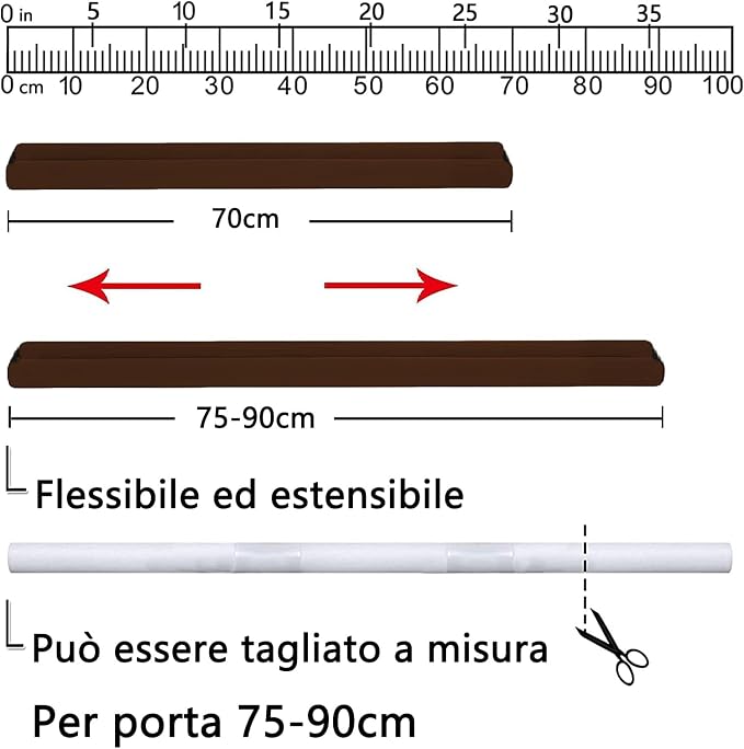 BKSAI Door Draft Stopper for Doors 29-35" No Adhesive Draft Stopper for Bottom - Image 3