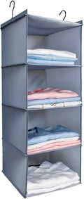 Hanging Closet Organizer 4-Shelf, Oxford Fabric Wardrobe Storage, shoes & by DonYeco